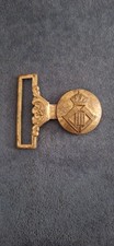 Old Belgian Army Ww1 Leopold III brass Belt Buckle Militaria 