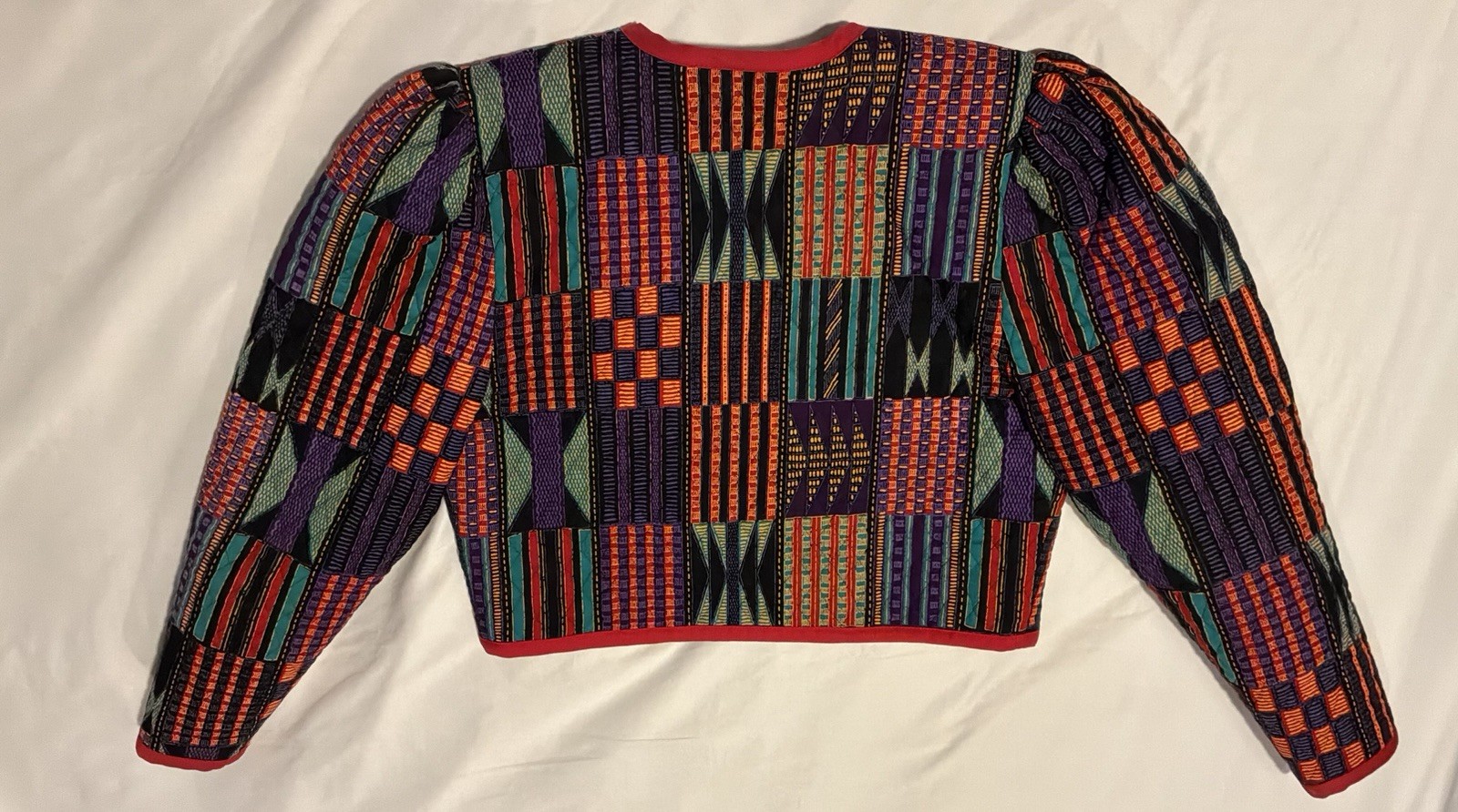 Vintage Stiles Patchwork Quilted Jacket Cropped O… - image 4