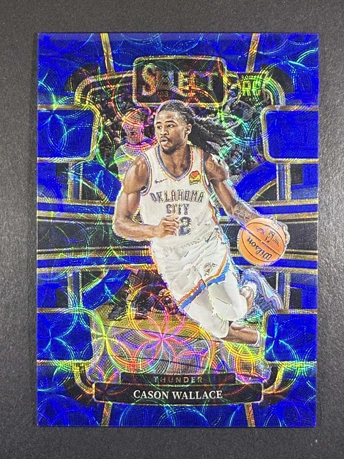 2023-24 Select #88 Cason Wallace Blue Scope Prizm #/249 SP RC Rookie OKC Thunder