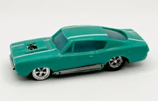 RARE Vintage SPIN OUT BY CRAGSTAN 1968 Plymouth Fastback TEAL GREEN Car