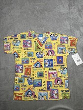 Scrub H.Q. Short Sleeve V-Neck Yellow Scrub Size XS New W. Tags