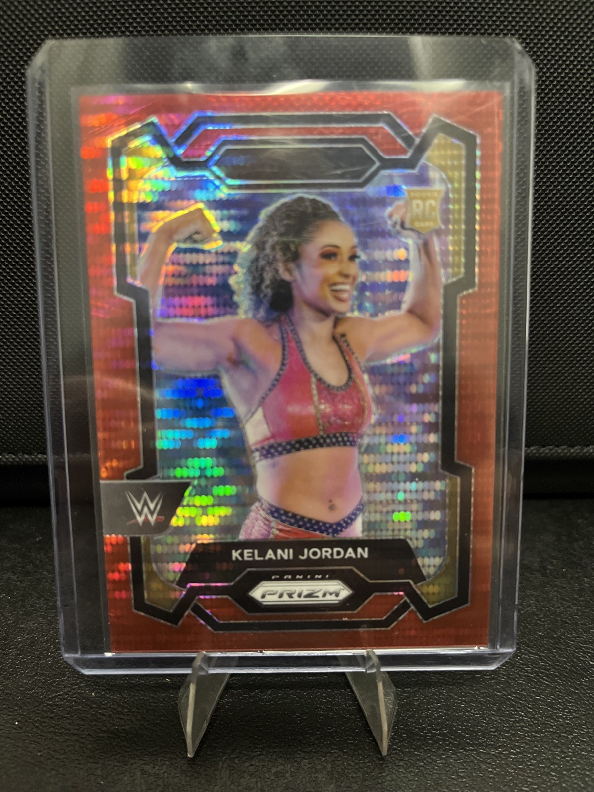 2024 Panini Prizm WWE - Kelani Jordan #127 Red Pulsar Prizm /399 (RC)