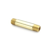 Parker Hannifin Long Nipple Pipe Fitting, 3/8" Male Thread x 3/8" Male Thread, 