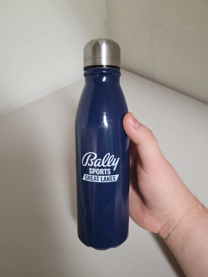 Cleveland Guardians SGA Metal Water Bottle With Cap Blue Bally Sports--Look - Image 2 of 4