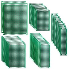 32pcs double-sided PCB prototype circuit board kit, 5 sizes of green universal