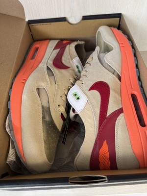 Nike Air Max 1 x CLOT Kiss of Death Beige/Rot EU48.5 Wie Neu m. OVP