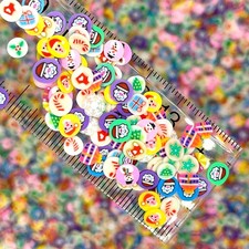 FAKE Christmas Themed Circles Polymer Clay Sprinkle Mix NOT EDIBLE D23-16