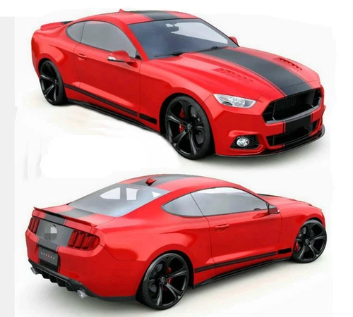 Hood Roof Rear Side Car Sticker For Ford Mustang GT Graphic Racing Stripe Decals - Bild 4 von 7