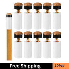 10Pcs Pool Stick Tips, 0.51In Billiard Cues Tips Replacement with White Pool Cue