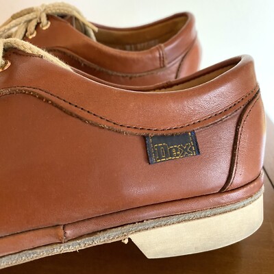 Dexter Brand Men\'s Size 8.5M Dexter Brand Vintage Mens Brown Leather Bowling Shoes Boat  main image 2