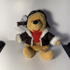 Disney Store - Pilot Winnie the Pooh - 8" Mini Bean Bag Plush - NEW WITH TAGS 