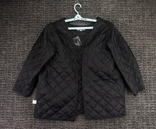 Travelsmith Jacket Womens 3x Black Open Front Quilted Puffer Thermo Lite Nwt