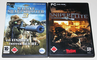 2 PC SPIELE BUNDLE - MARINE SHARPSHOOTER 3 & SNIPER ELITE - EGO SHOOTER