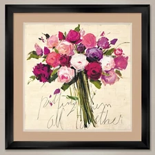 35W"x35H": PUTTING THEM TOGETHER by ANTONIO MASSA -DOUBLE MATTE, GLASS and FRAME