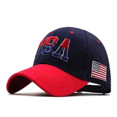 USA Embroidered  Style Baseball Cap Adjustable Casual  Man Unisex