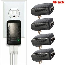 4x 12V 1A PoE Injector Power Over Ethernet Adapter for 802.3af IP Phone WLAN AP