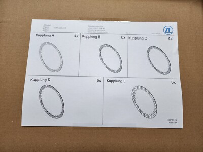 ZF6HP19 ZF6HP21 TRANSMISSION FRICTION CLUTCHES KIT ZF GENUINE OEM