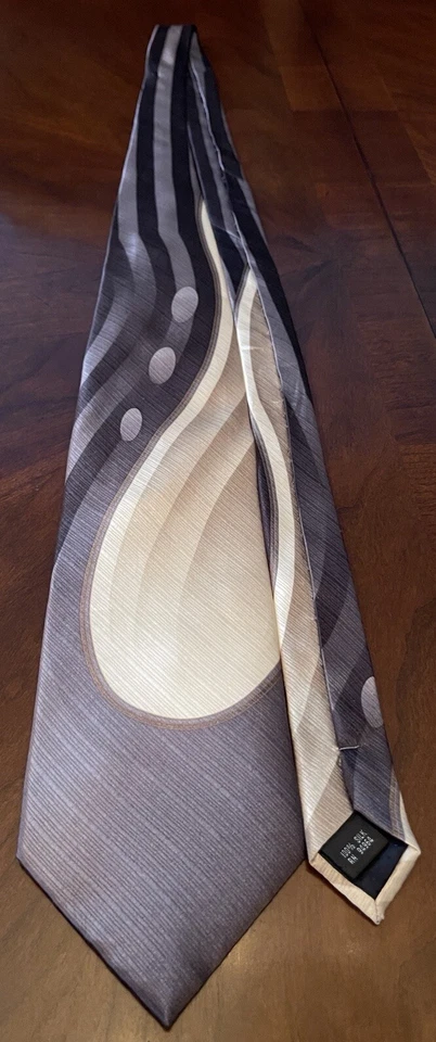 Gravata masculina vintage Adolfo 100% seda feita na China - Imagem 3 de 4