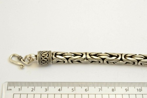 Pulseras de cadena grandes, pesadas de plata esterlina 925 Ø8 mm Bali/bizantinas. 7,3""-8"" - Imagen 9 de 12