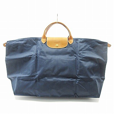 Longchamp x Air France Le Pliage Tote Bag Handbag Boat Shape Nylon