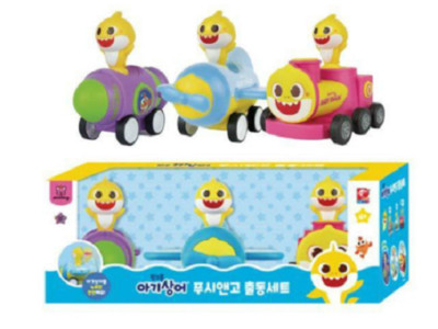 Pinkfong Baby Shark Push & Go Dispatch Set-Rocket Car, Plane, Train/EXPRESS