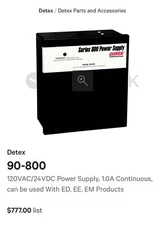 DETEX 90-800 Series 800 Regulated Power Supply NIB