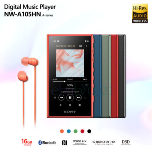 SONY Walkman NW-A105HN Digital Music Player MP3 16Gb SONY Walkman NW-A105HN Digital Music Player MP3 16Gb