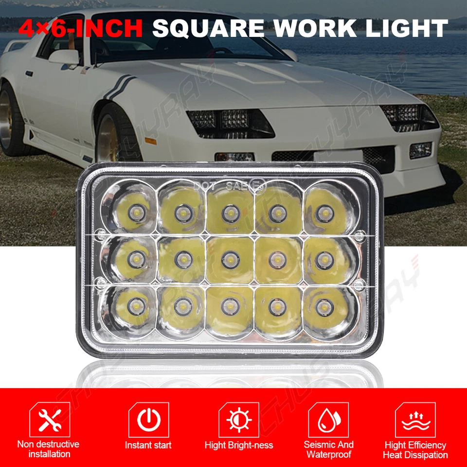 Faros LED DRL de 4x6"" aprobados por el DOT para Kenworth T450 1993 1994 1995 1996 1997 Foto 2 de 4