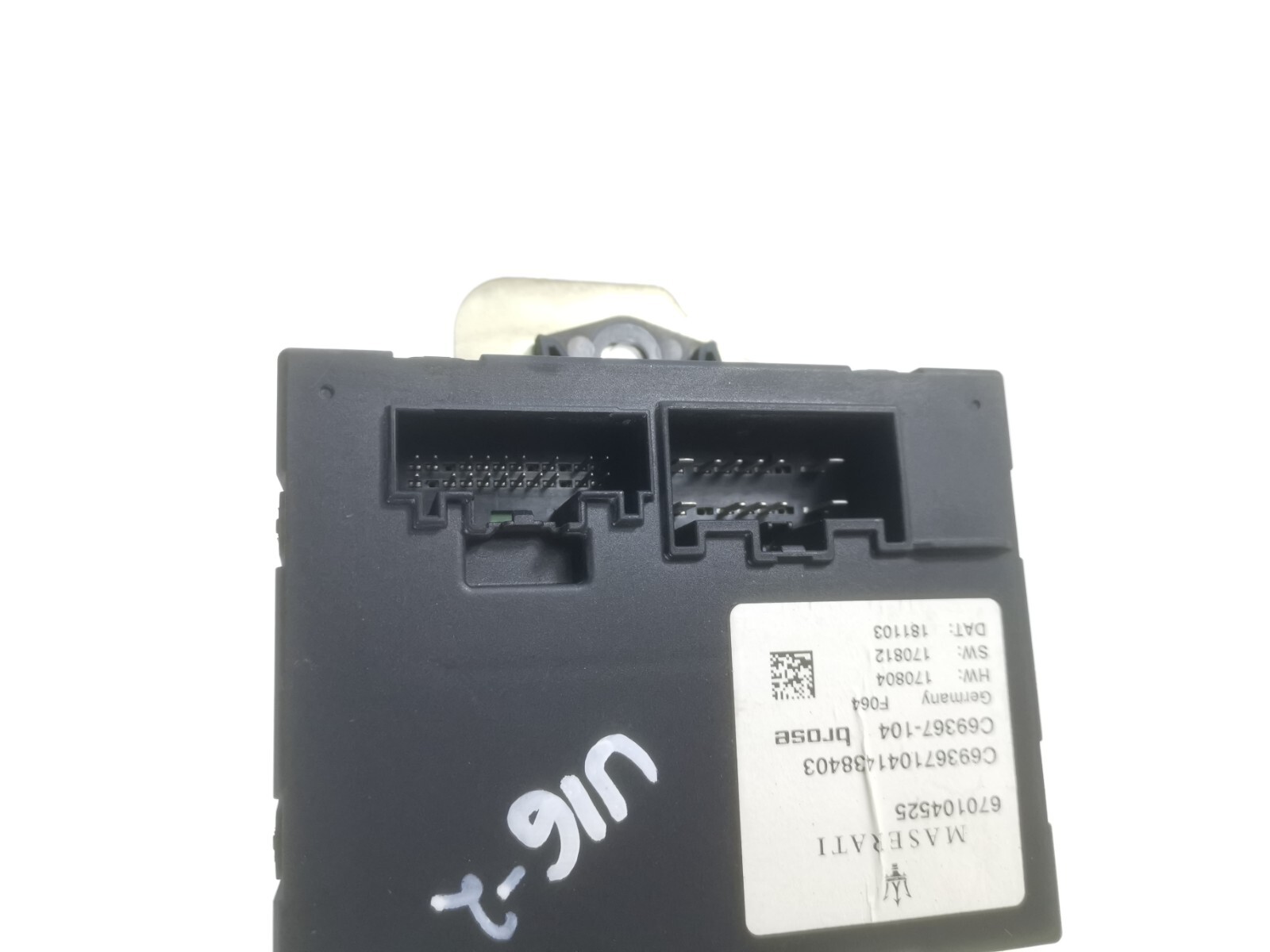 17-20 MASERATI Levante REAR LIFTGATE CONTROL MODULE ECU 670104525