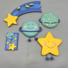 Nursery Twinkle Moon Stars Decorative 3D Switchplate Cover Shooting Star Saturn