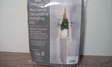 Solid Oak Macrame Hanging Kit  Hanging Shelf Bohemian Round