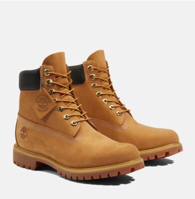 Timberland Herren 43,5 EU 9,5 US Premium Stiefel 6-inch Gelb Wheat Waterproof