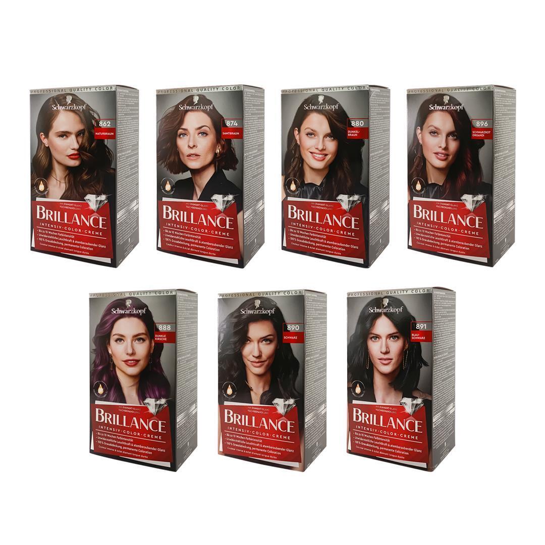 6x Schwarzkopf Brillance Intensiv Color Creme Haarfarbe (6x160ml)