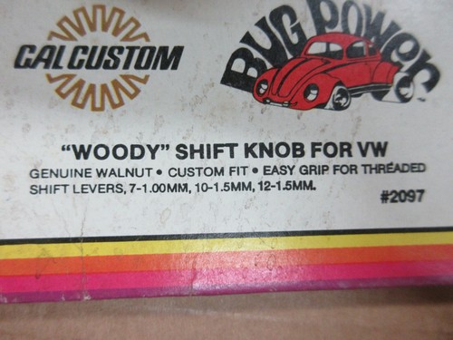 Vintage NOS Cal Custom Bug Power "Woody" Walnut Shift Knob for VW #2097 - Picture 5 of 5
