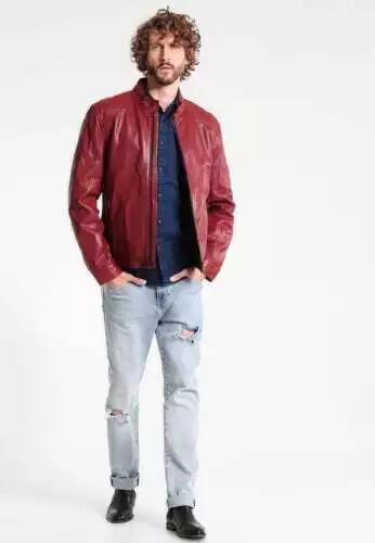 100% Black Luxurious Lambskin Discover New Leather Jacket For Men’s Biker Wear