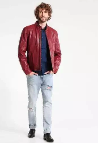 Explore New Mens Leather Jacket For Quality 100% Fantastic Lambskin Casual Wear