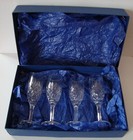Set of 4 Crystal Champagne Flute Glasses 18 cm high