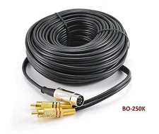50ft 5-Pin DIN to 2-RCA Black Audio Cable, CablesOnline BO-250K