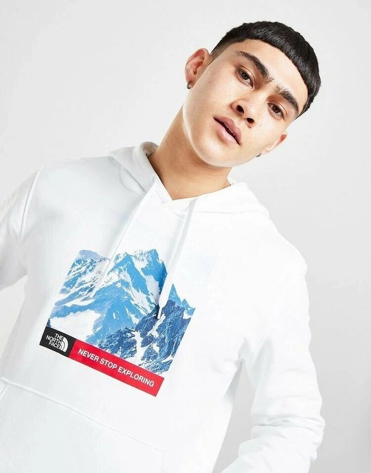 THE NORTH FACE MENS SNOW MOUNTAIN HOODIE WHITE RRP 80