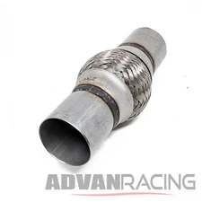 Stainless Steel Flex Pipe Exhaust Couplings with Mild Steel Extensions, 2x4x8 in