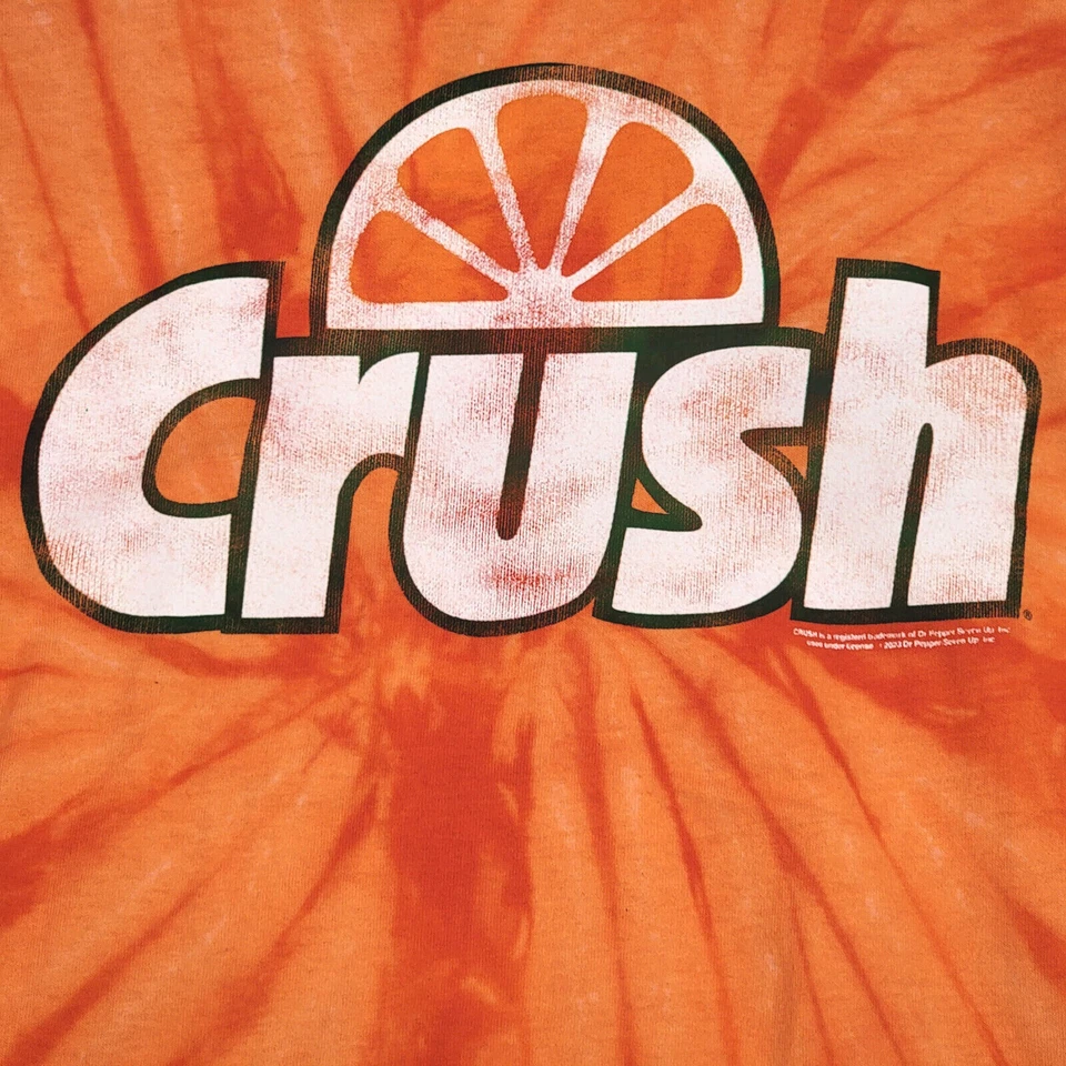 CRUSH Mens Shirt 2XL XXL ORANGE LOGO Casual TIE DYE SODA POP TEE NWT - Image 3 of 4