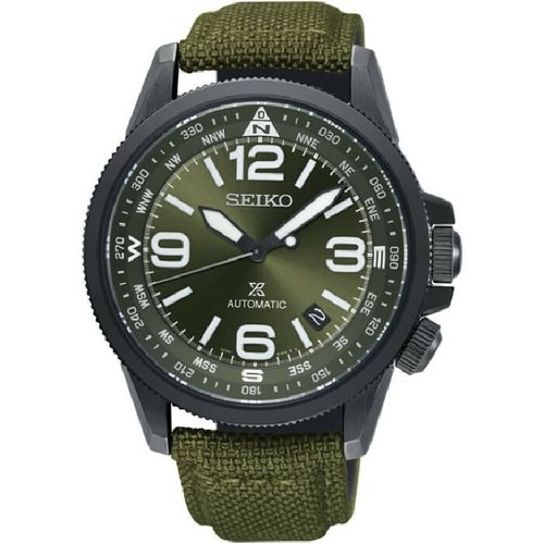SEIKO Land ProspeX SRPC33K1 Automatic Watch Nylon Strap Green Dial 4R35  Compass | eBay