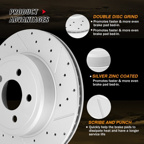 For 2003-2005 Nissan Murano Front & Rear Brake Rotors + Brake Pads Brakes - Picture 4 of 6