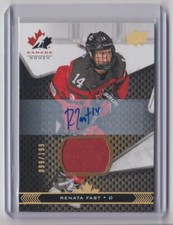 2018-19 UD Team Canada Juniors Patch Autograph Renata Fast RC Auto 099/199