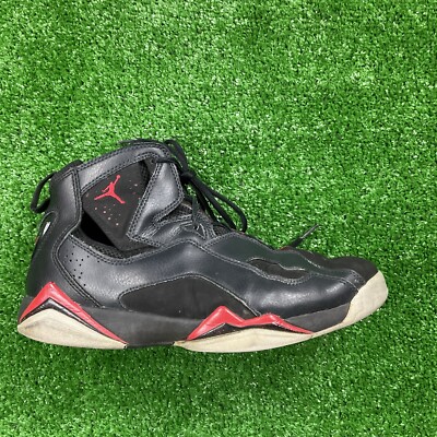 Nike Jordan True Flight Black/Red Basketball Shoes Men's Size 1342964-002  A639