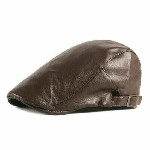 Chapeaux bérets en cuir pour homme