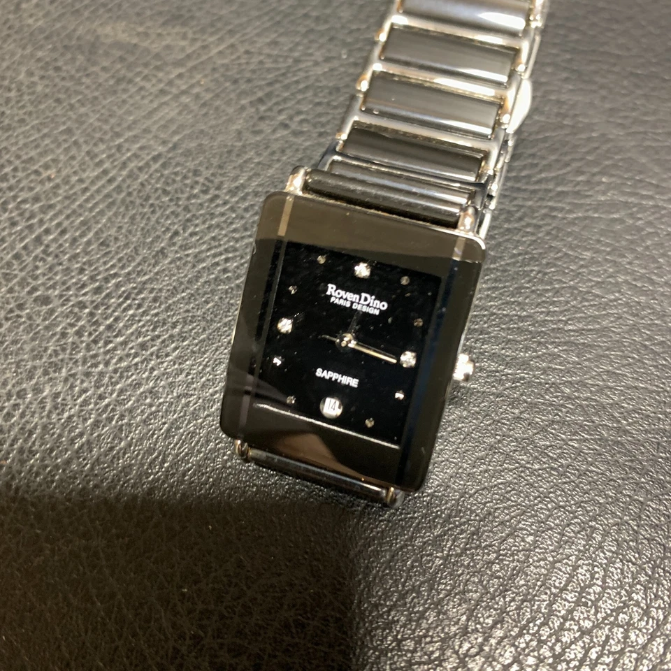 Relógio suíço Roven Dino cristal de safira usado - Imagem 3 de 4