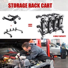 1500 Lb. Capacity Vehicle Positioning Wheel Dolly + Wheel Dolly Storage Rack
