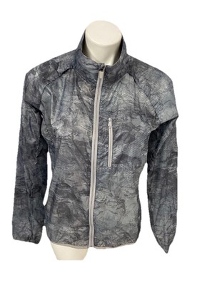 Merrell Windbreaker Jacket Womens Small Nylon Athletic Gorpcore Gray Pocket