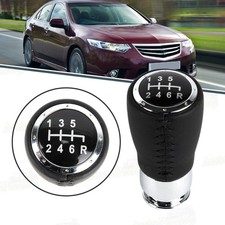 6 Speed 15mm Black Gear Shift Knob For Honda Accord Viii 8 Mk8 2009-2015